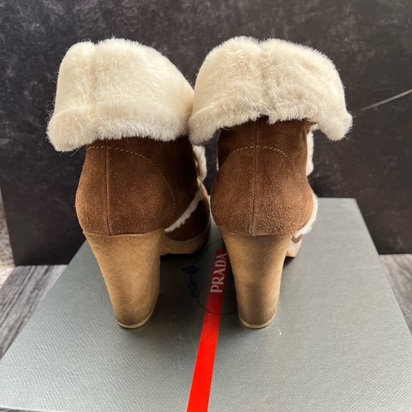 Prada Booties Shearling Booties Size 38 Calzature Donna - Picture 4 of 16